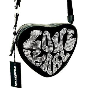 Karl Lagerfeld 'LOVE KARL' Heart Crossbody Bag - Maybelle Black - NEW!